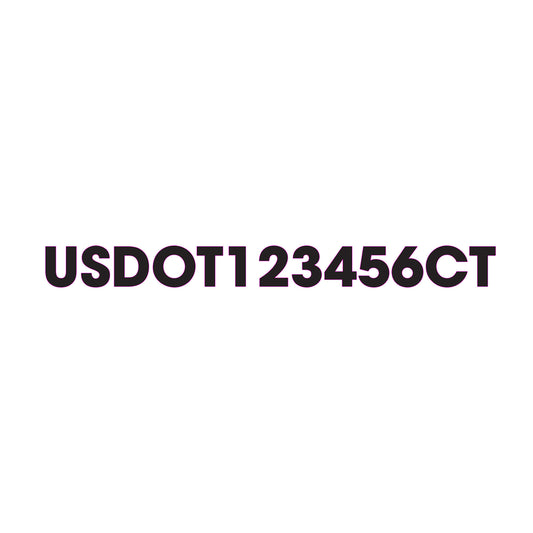 DOT Numbers vinyl Decal