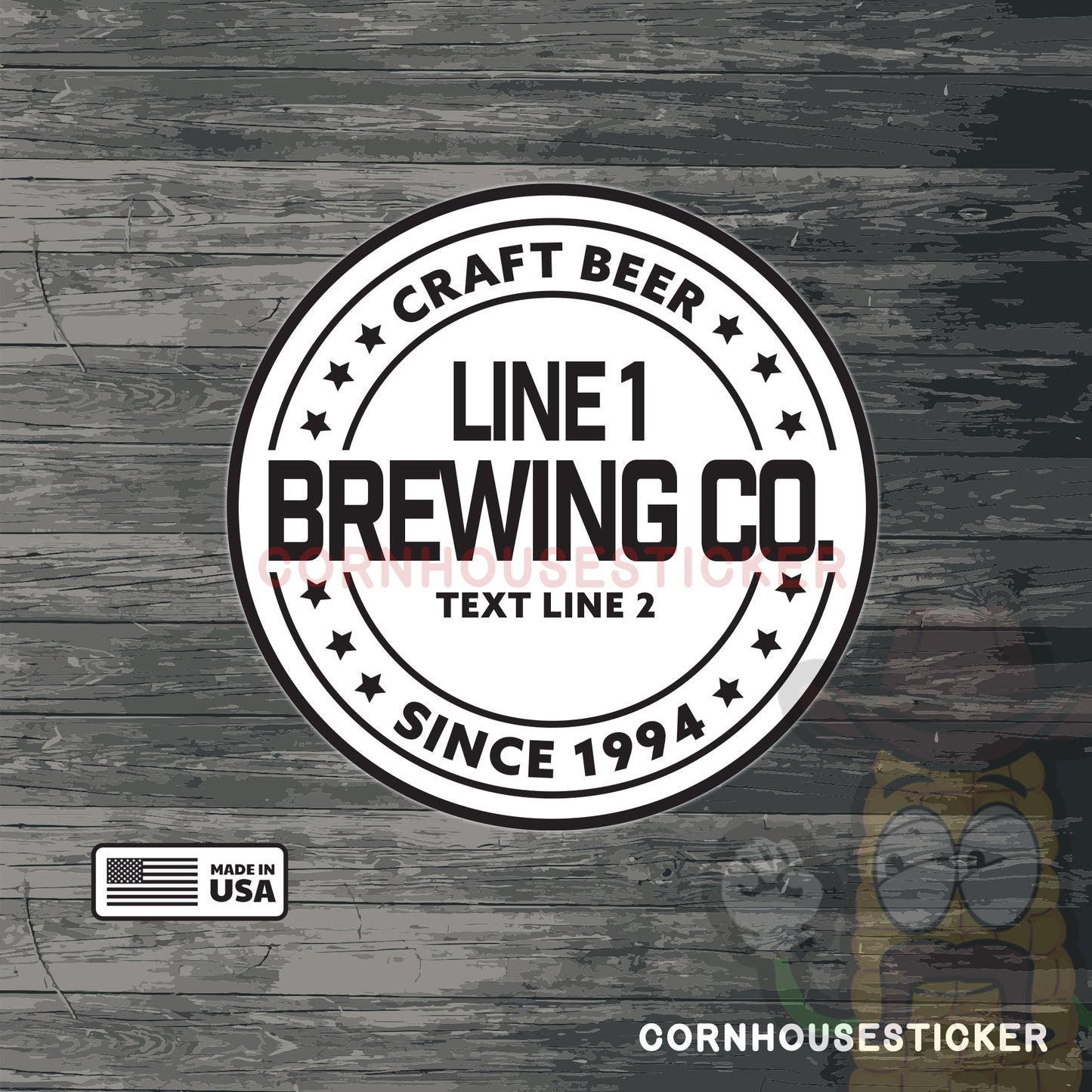 Custom craft beer Hobby stickers | Durable, Weatherproof Vinyl Decal